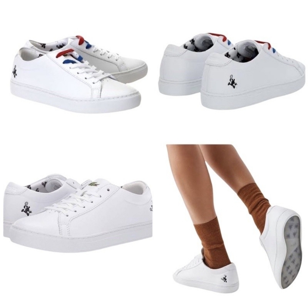 HP. LACOSTE X DISNEY MICKEY MOUSE LEATHER SNEAKERS
